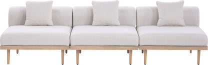 Laguna - 3 Piece Resilient Water Resistant Fabric 106.5" Outdoor Patio Armless Modular Sofa