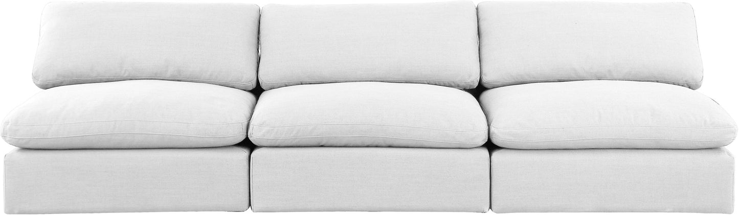 Comfy - Linen Modular Armless Sofa 3 Seats