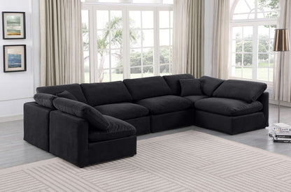 Indulge - Velvet 6 Piece Modular U-Shaped Sectional