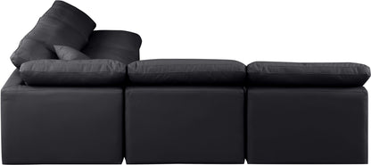 Indulge - Faux Leather 5 Piece Modular Corner Armless Sectional
