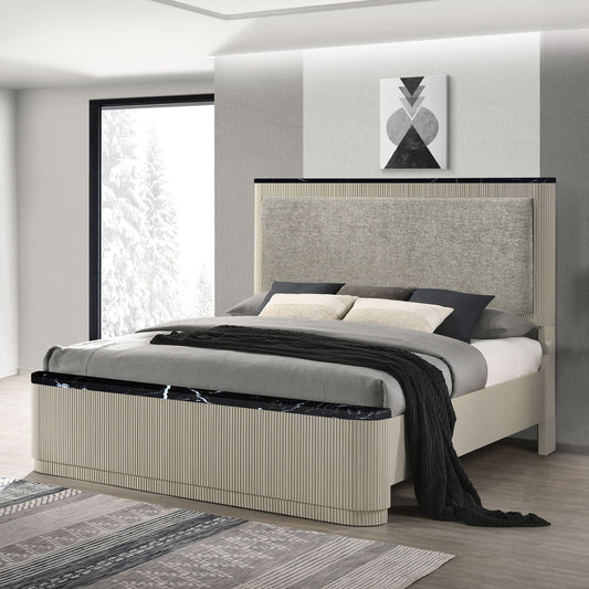 Travonte - Bedroom Set - Gray / Beige