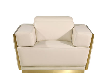 1111 - Leather Chair - Beige