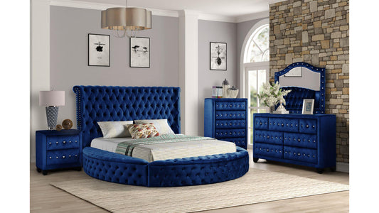 Blue Hazel - King 5 Piece Bedroom Set