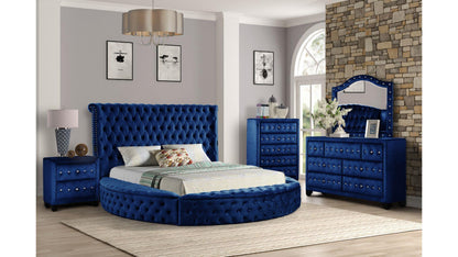 Blue Hazel - Queen 4 Piece Bedroom Set