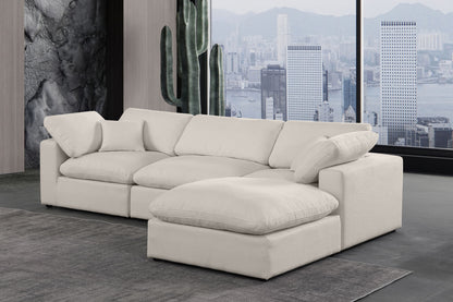 Comfy - 4 Piece Linen Fabric Modular Sectional With Chaise