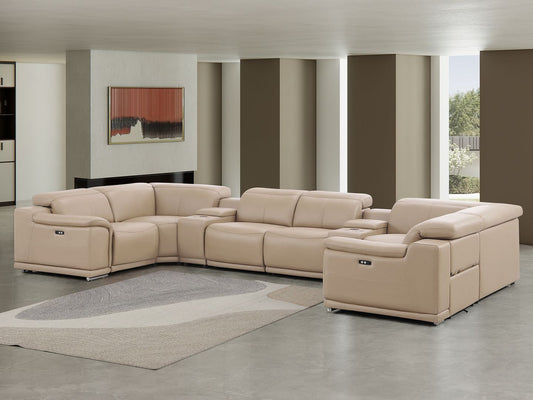 2679 - 8-Piece U-Shaped Power Reclining Sectional In Genuine Leather (2 Recliners)