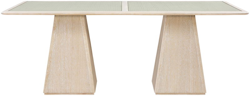 Atrium - Glass Top And Wood Base Dining Table