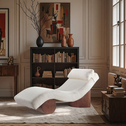 Marcella - Chaise Lounge - Walnut Base