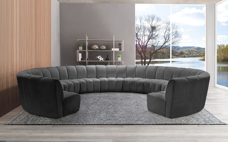 Infinity - 11 Piece Velvet Modular Sectional