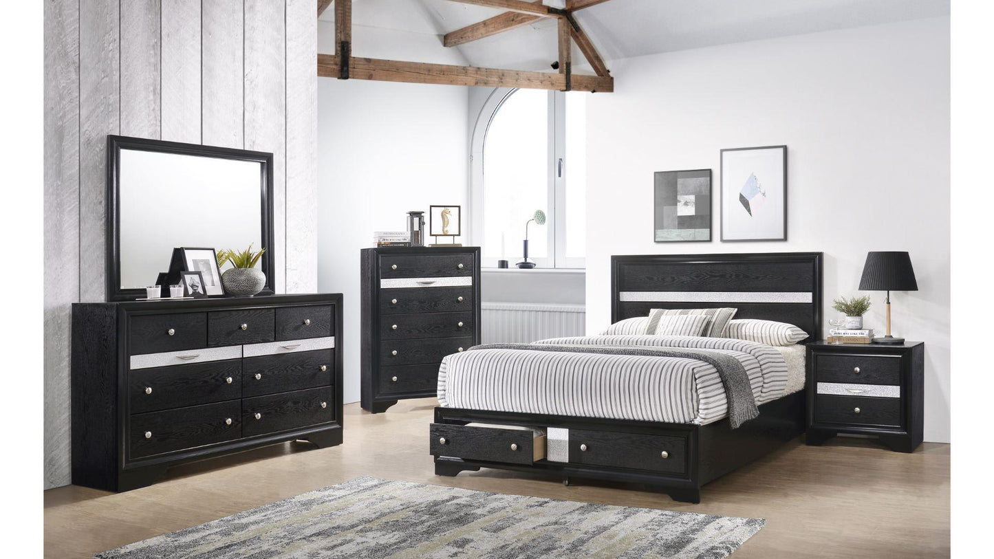 Matrix Black - Queen 5 Piece Bedroom Set