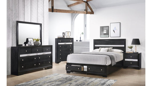 Matrix Black - King 4 Piece Bedroom Set