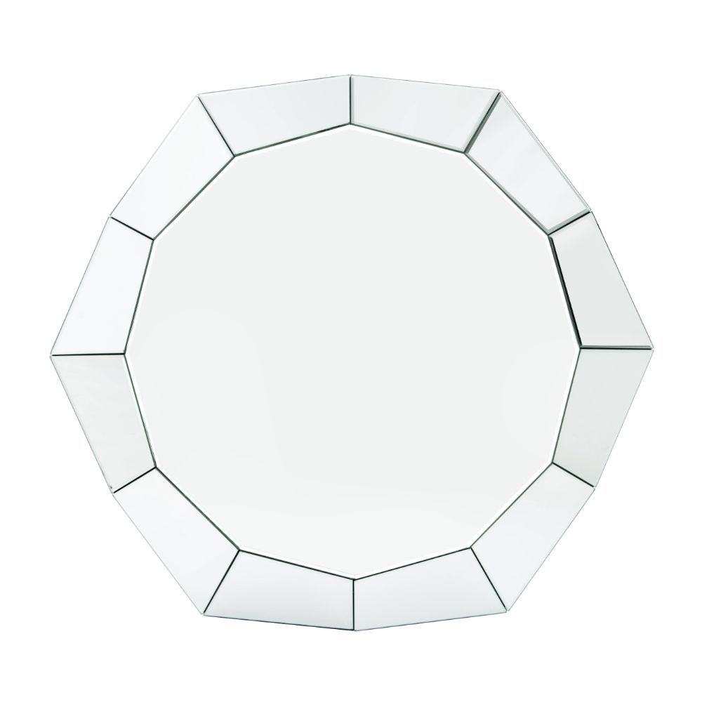 Noralie - 18" Coffee Table - Mirrored & Faux Diamonds