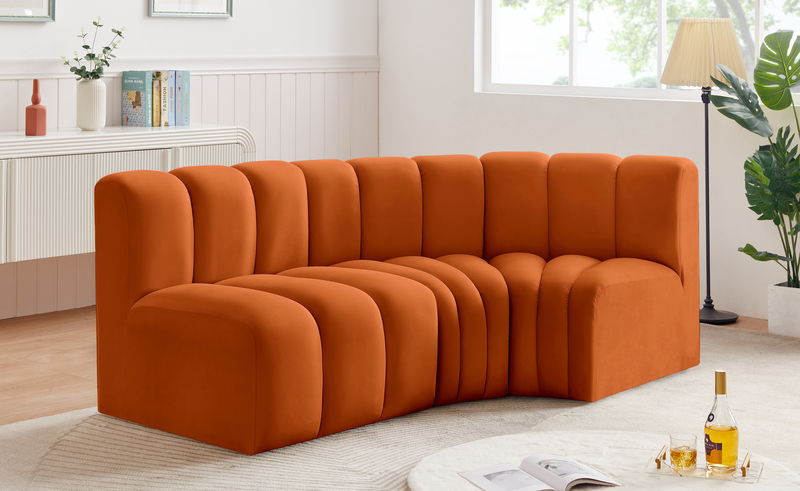 Arc - Velvet 3 Piece Sofa