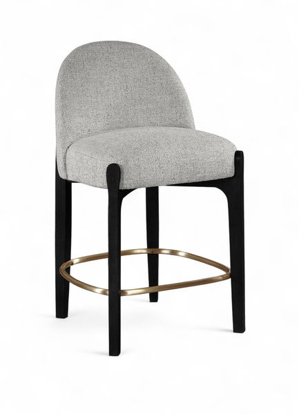 Torino - Counter Stool With Brushed Black Base