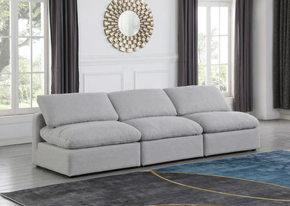 Indulge - Linen 3 Seat Modular Armless Sofa