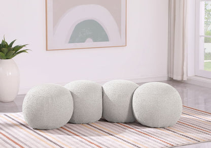 Apollo - Boucle Fabric Bench