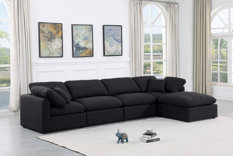 Indulge - Linen 5 Piece Modular Sectional With Chaise