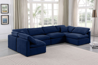 Indulge - Velvet 6 Piece Modular U-Shaped Sectional
