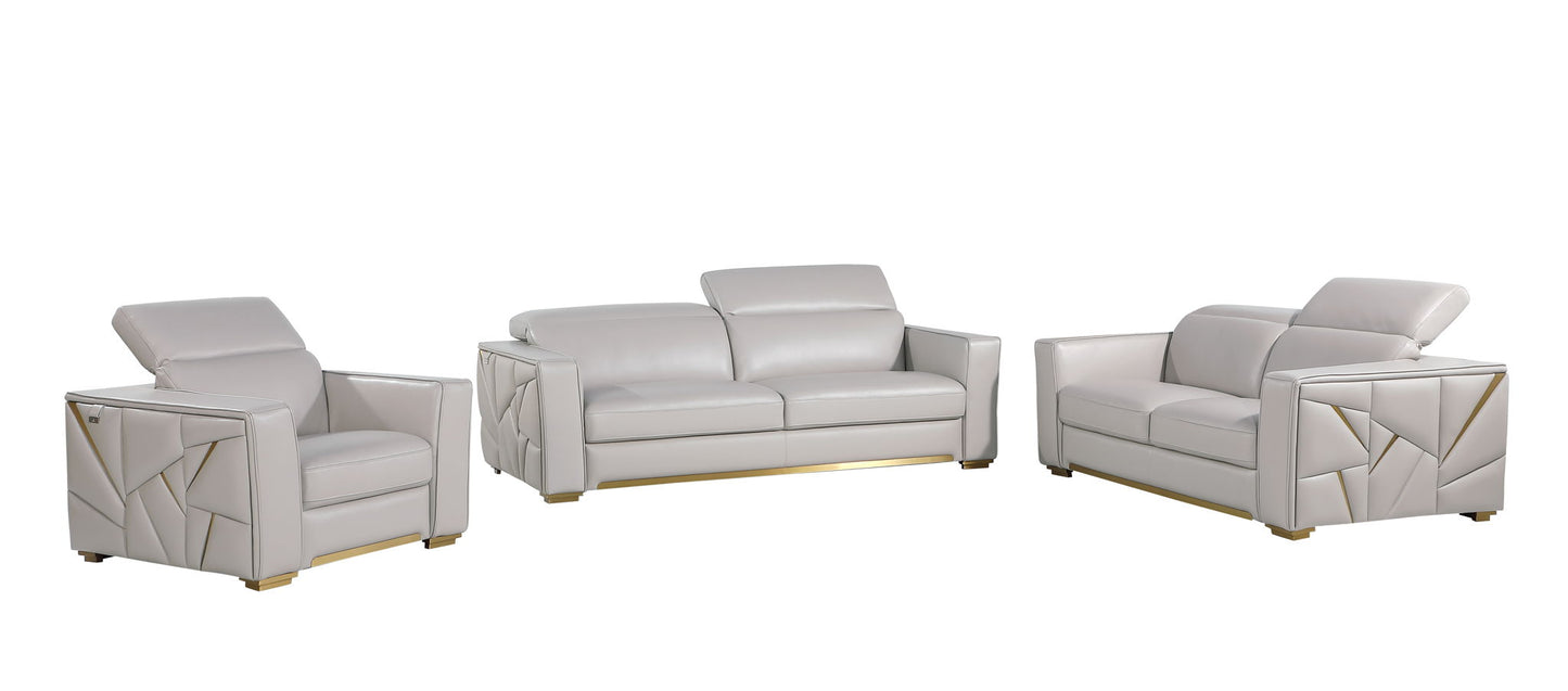 1120 - Top Grain Italian Leather Living Room Set