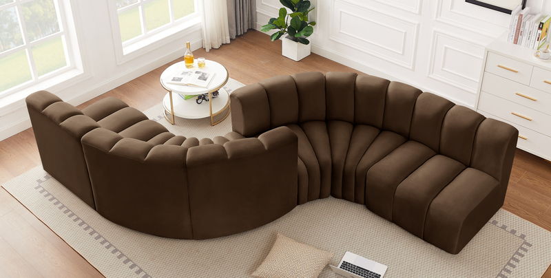 Arc - Velvet 6 Piece Modular Sofa