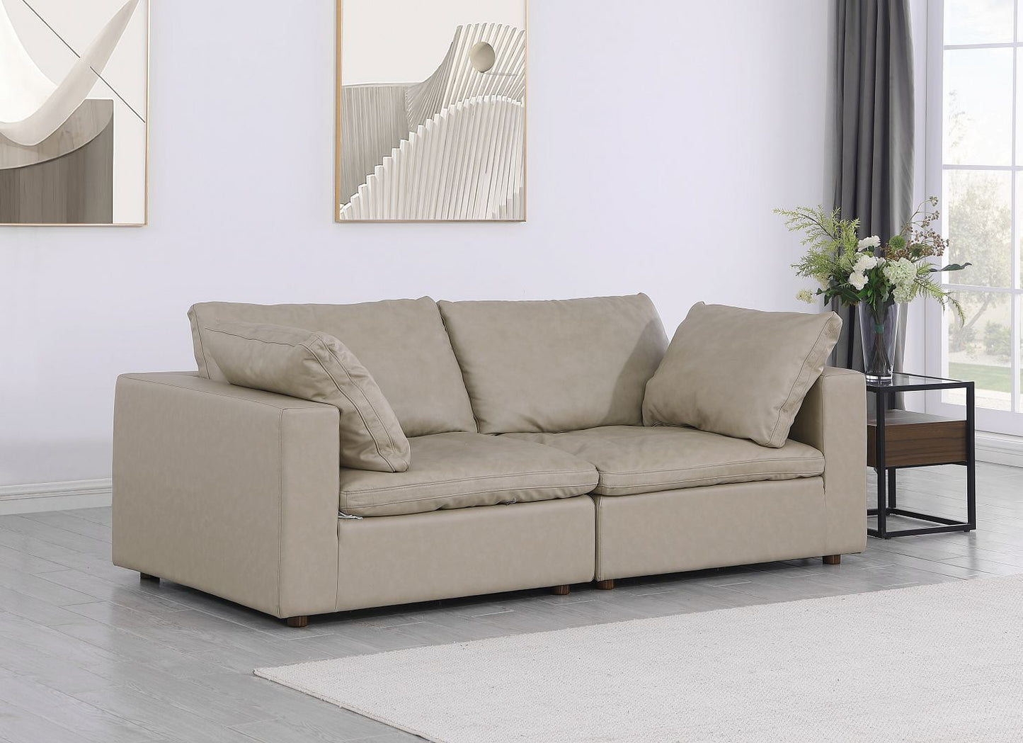1100 - Modular Loveseat (Top-Grain Italian Leather)