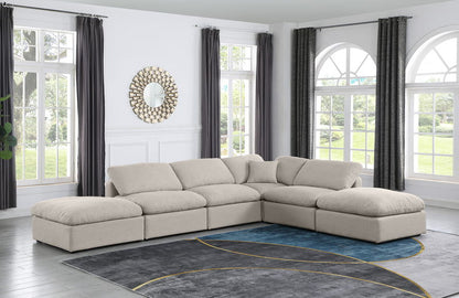 Indulge - Linen 6 Piece Modular Armless Sectional