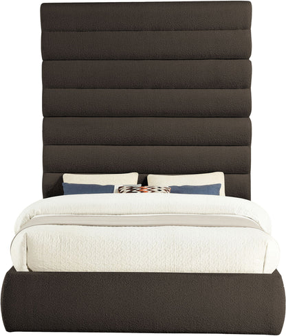 Adam - Boucle Fabric Bed With 89" Headboard