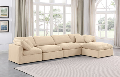 Indulge - Velvet 5 Piece Modular Sectional With Chaise