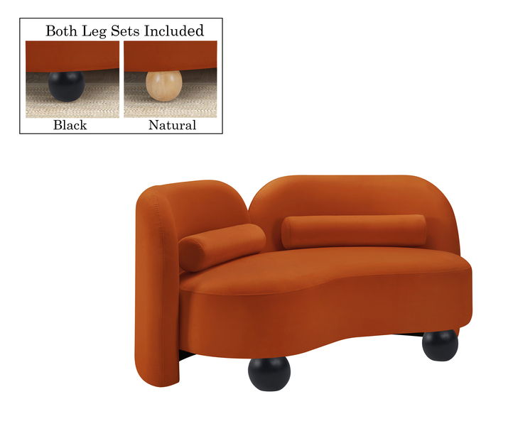 Daphne - Velvet Loveseat
