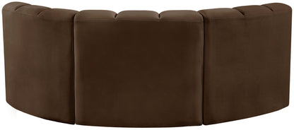 Arc - Velvet 3 Piece Modular U-Shaped Sofa