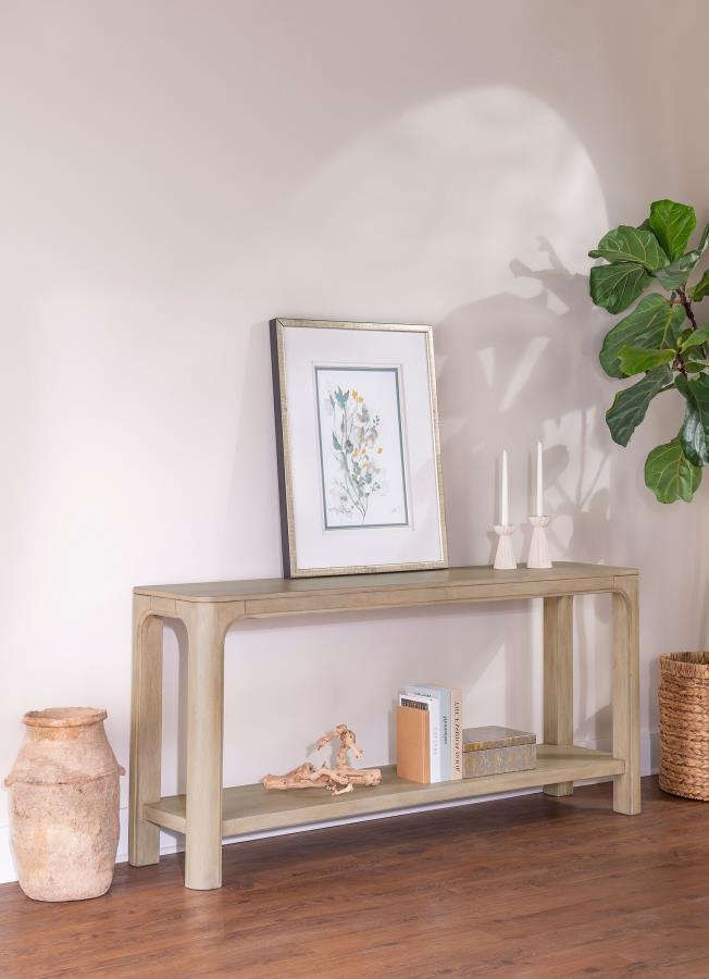Solano - 64" Entryway Console Sofa Table - Weathered Mango