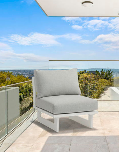 Maldives - Water Resistant Outdoor Patio Armless Chair With White Frame