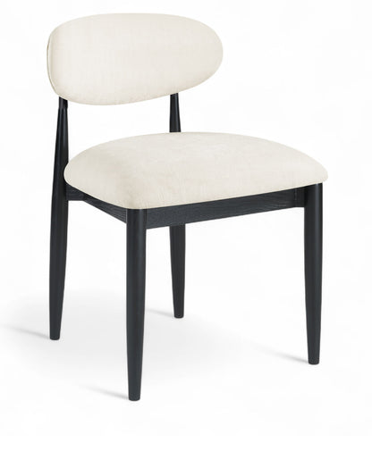Riccio - Fabric Dining Side Chair (Set of 2) - Black Frame