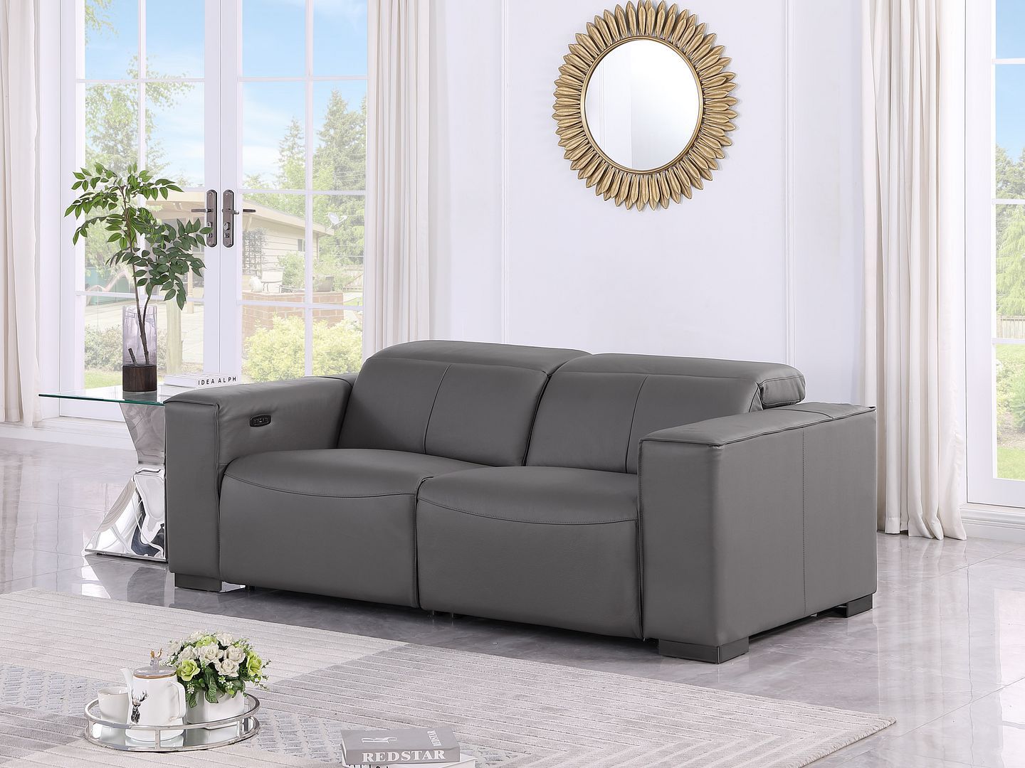 1208 - Dual Power Reclining Loveseat
