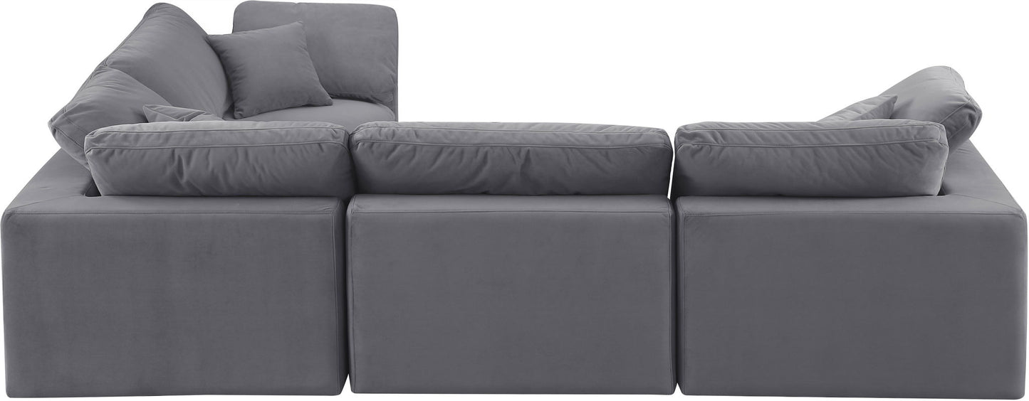 Comfy - 4 Piece Velvet Modular Sectional