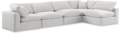 Comfy - 5 Piece Velvet Modular Sectional