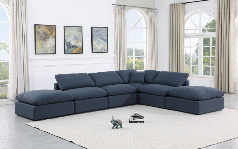 Indulge - Linen 6 Piece Modular Armless Sectional