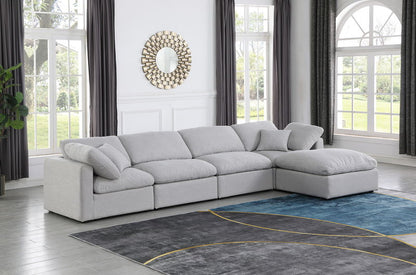 Indulge - Linen 5 Piece Modular Sectional With Chaise