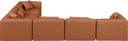 Cube - 6 Piece Modular Corner Sectional - Cognac
