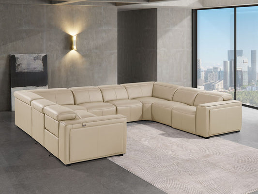 1224 - 8-Piece U-Shaped Sectional Sofa In With 4 Power Recliners & Power Headrests