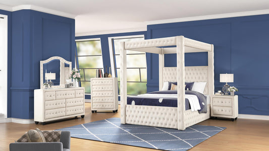 Monica Cream - King 4 Piece Bedroom Set