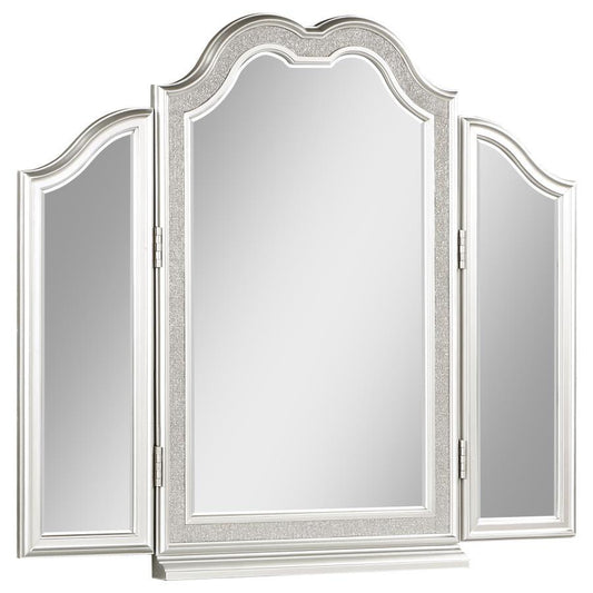 Evangeline - Tri - Fold Vanity Mirror - Silver Oak