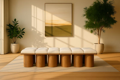 Pavilion - 12 Piece Modular Bench With Brown Base