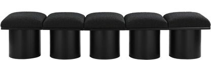 Pavilion - 5 Piece Modular Bench With Black Base