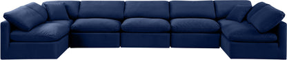 Indulge - Velvet 7 Piece Modular U-Shaped Sectional
