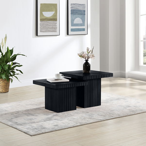 Spencer - 18" Oak Veneer 2 Piece Coffee Table