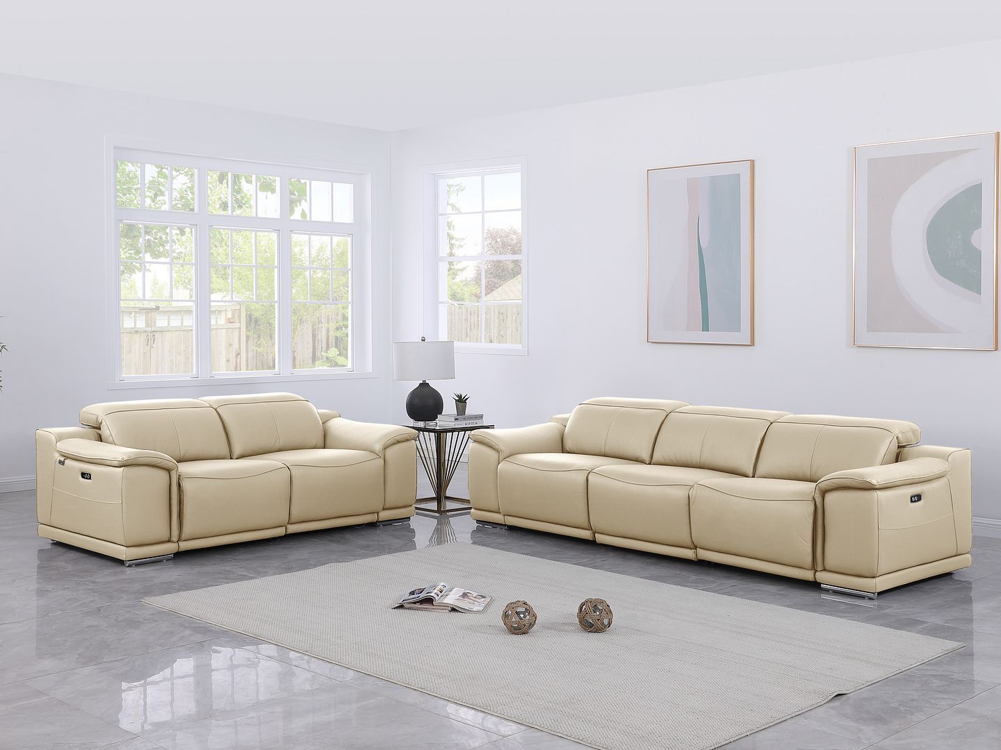 9762 - 5-Piece Modular Power Reclining Sofa And Loveseat Set 5 Power Recliners In