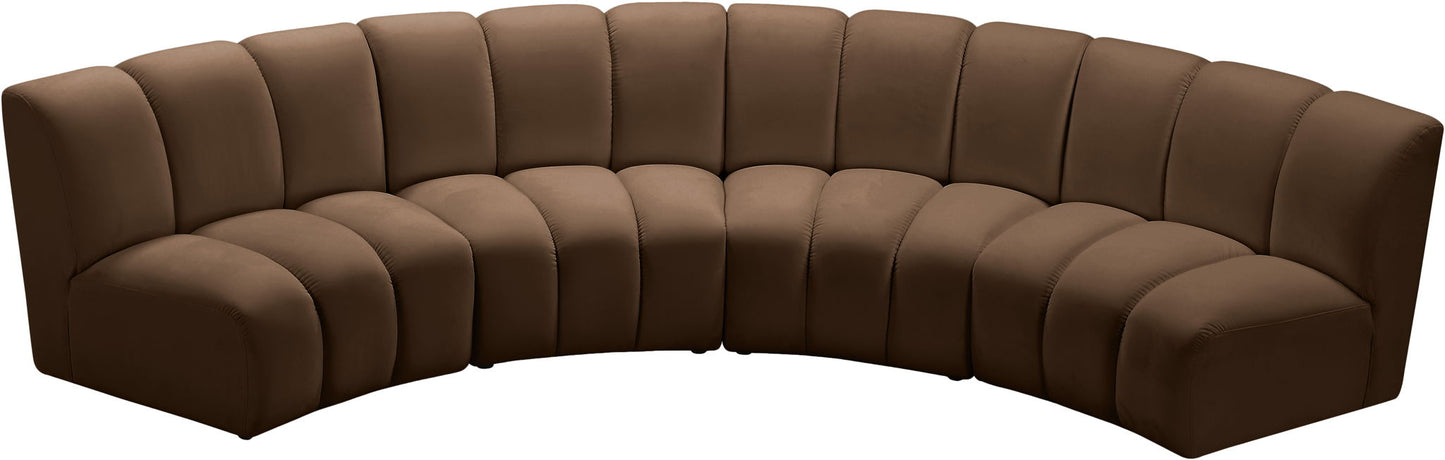 Infinity - 4 Piece Velvet Modular Sectional