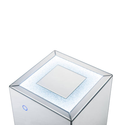 Nowles - Accent Table With LED - Faux Stones