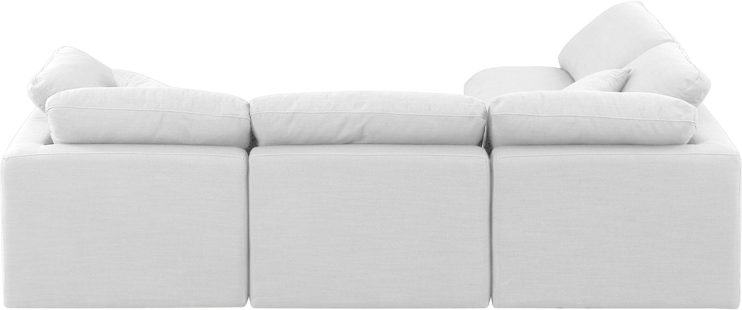 Indulge - Linen 4 Piece Modular Sectional - White